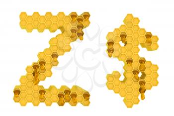 Royalty Free Clipart Image of Honey Font