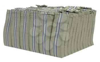 Royalty Free Clipart Image of a Bundle of American Bills