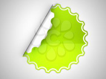 Royalty Free Clipart Image of a Green Sticker