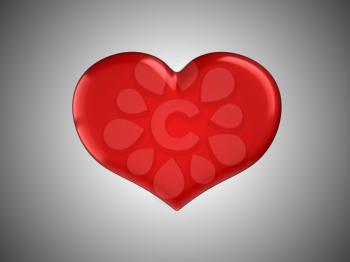 Royalty Free Clipart Image of a Red Heart