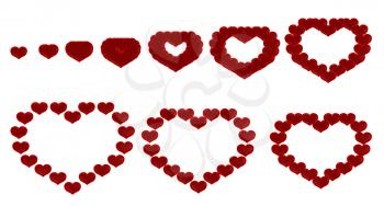 Royalty Free Clipart Image of Hearts