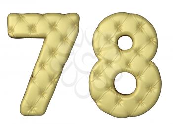 Royalty Free Clipart Image of Beige Numerals