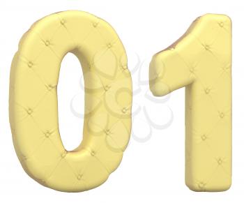 Royalty Free Clipart Image of Beige Numerals