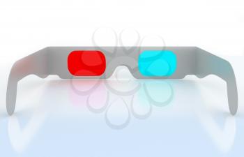 Royalty Free Clipart Image of Cinema 3D Glasses