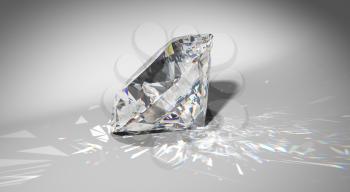 Royalty Free Clipart Image of a Large Diamond