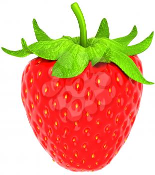 Royalty Free Clipart Image of a Strawberry