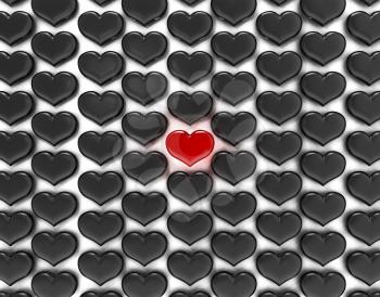 Royalty Free Clipart Image of Hearts