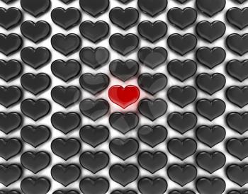 Royalty Free Clipart Image of Hearts