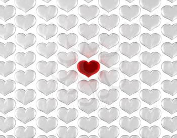 Royalty Free Clipart Image of Hearts