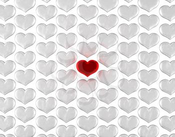 Royalty Free Clipart Image of Hearts