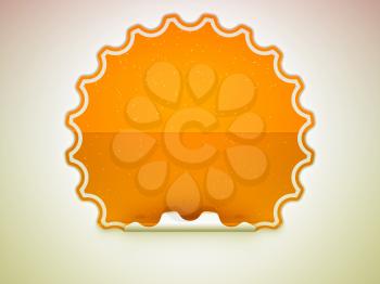 Royalty Free Clipart Image of an Orange Sticker
