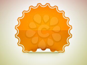 Royalty Free Clipart Image of an Orange Sticker