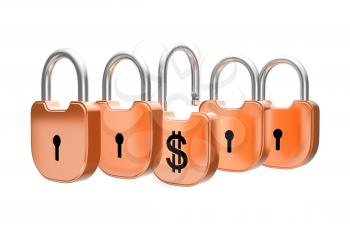 Royalty Free Clipart Image of Padlocks 