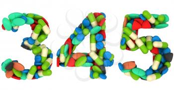 Royalty Free Clipart Image of Pharmaceutical Numerals 