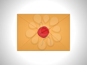 Royalty Free Clipart Image of a Sealed Letter