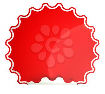 Royalty Free Clipart Image of a Red Sticker