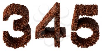 Royalty Free Clipart Image of Roasted Coffee Numbers 