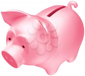 Royalty Free Clipart Image of a Piggy Bank