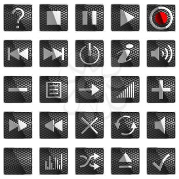 Royalty Free Clipart Image of Control Panel Buttons