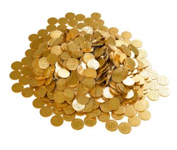 Royalty Free Clipart Image of a Pile of Coins