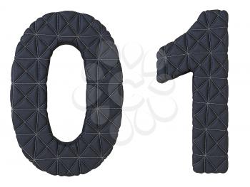 Royalty Free Clipart Image of Black Leather Numerals