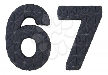 Royalty Free Clipart Image of Black Leather Numerals