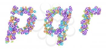 Royalty Free Clipart Image of Candy Letters