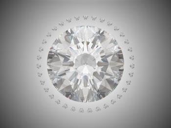 Royalty Free Clipart Image of a Large Diamond