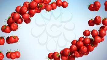 Royalty Free Clipart Image of a Cherry Tomato Background