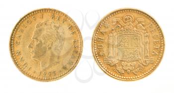 Royalty Free Clipart Image of One Peseta