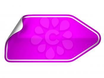 Hamous magenta sticker or label over white background