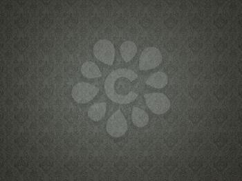 Black Leather background with impression victorian pattern. Useful for luxury