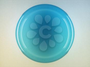 Blue glossy shape over grey stitched leather background. Large resolution