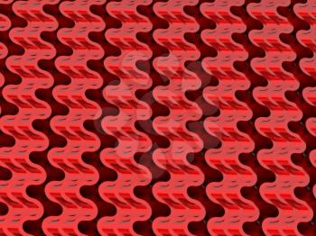 Red Wavy Scales pattern or texture. Useful as background