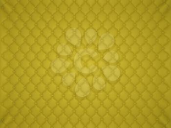 Yellow leather pattern with buttons and bumps. Luxury background