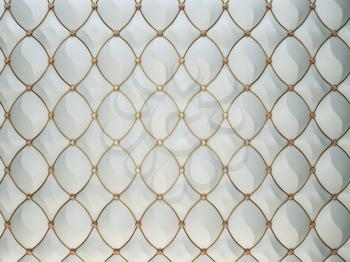 Luxury grey leather background with diamonds and golden wire. High resolution