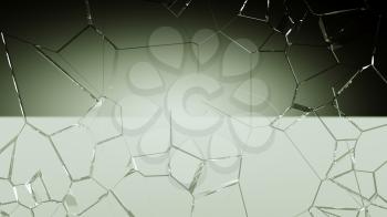 Shattered and cracked glass background. Large resolution