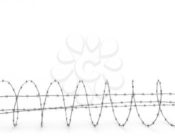 Royalty Free Clipart Image of Barbed Wire