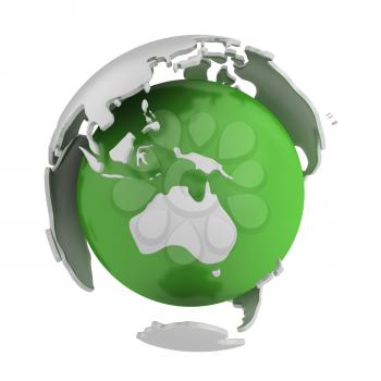 Royalty Free Clipart Image of an Abstract Globe