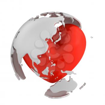 Royalty Free Clipart Image of an Abstract Globe