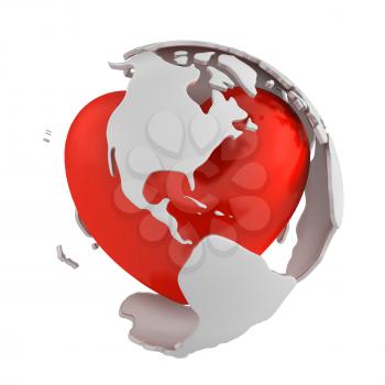 Royalty Free Clipart Image of an Abstract Globe