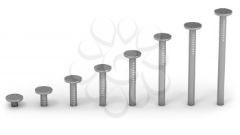 Royalty Free Clipart Image of a Nail Graph