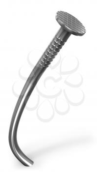 Royalty Free Clipart Image of a Bent Nail