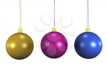 Royalty Free Clipart Image of Hanging Ornaments