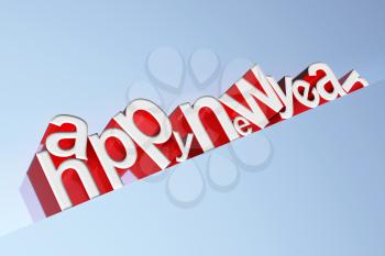 Royalty Free Clipart Image of a Happy New Year Background