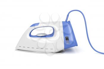 Electric iron on white background