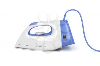 Electric iron on white background