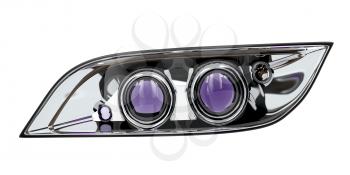 Royalty Free Clipart Image of a Car Headlight