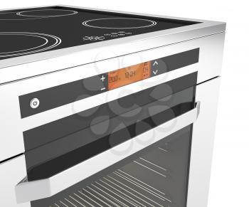 Royalty Free Clipart Image of an Electric Oven