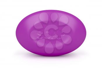 Purple soap on white background 